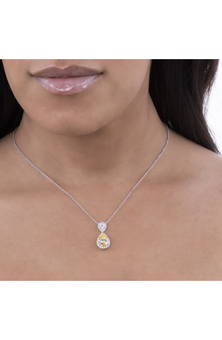 Anna Zuckerman Aubrey Jen Pear Shaped Necklace., Alternate, color, Canary Yellow Crystalline