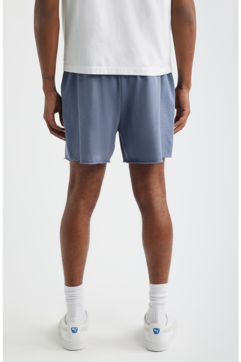 Frayed Terry Sweat Shorts, Alternate, color, GREY FOLKSTONE