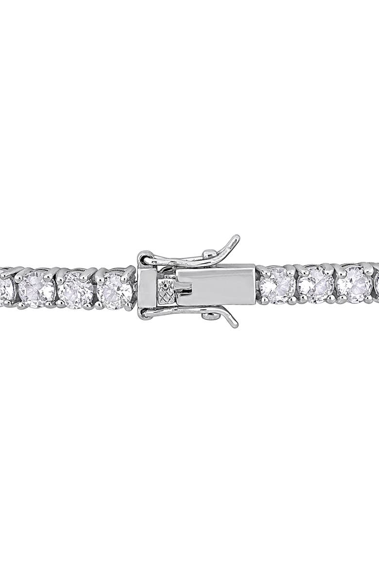 DELMAR Lab Created White Sapphire Tennis Bracelet, Alternate, color,