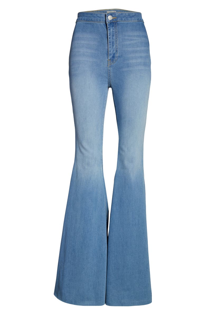 Free People We the Free Just Float On High Waist Flare Jeans, Alternate, color,