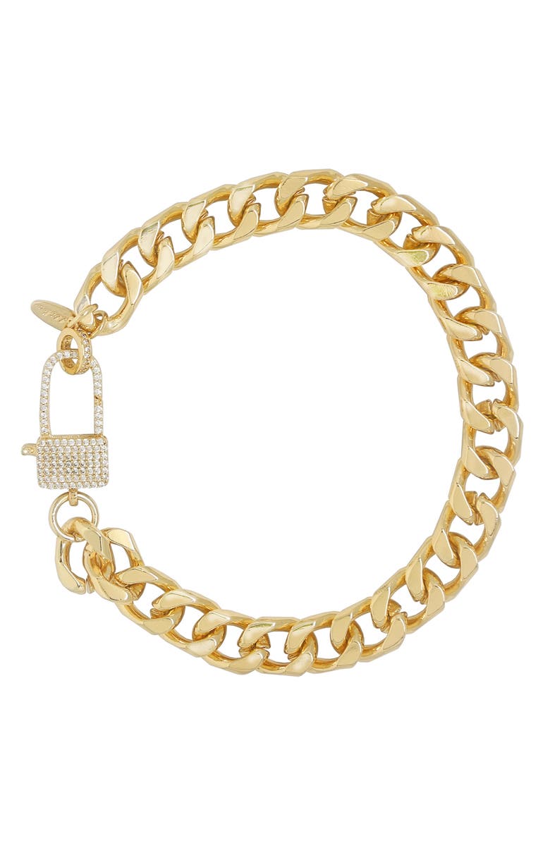 Ettika Chunky Pavé Clasp Anklet, Main, color,