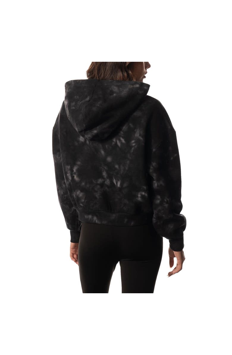 THE WILD COLLECTIVE Women's The Wild Collective  Black Pittsburgh Steelers Tie-Dye Cropped Pullover Hoodie, Alternate, color, 