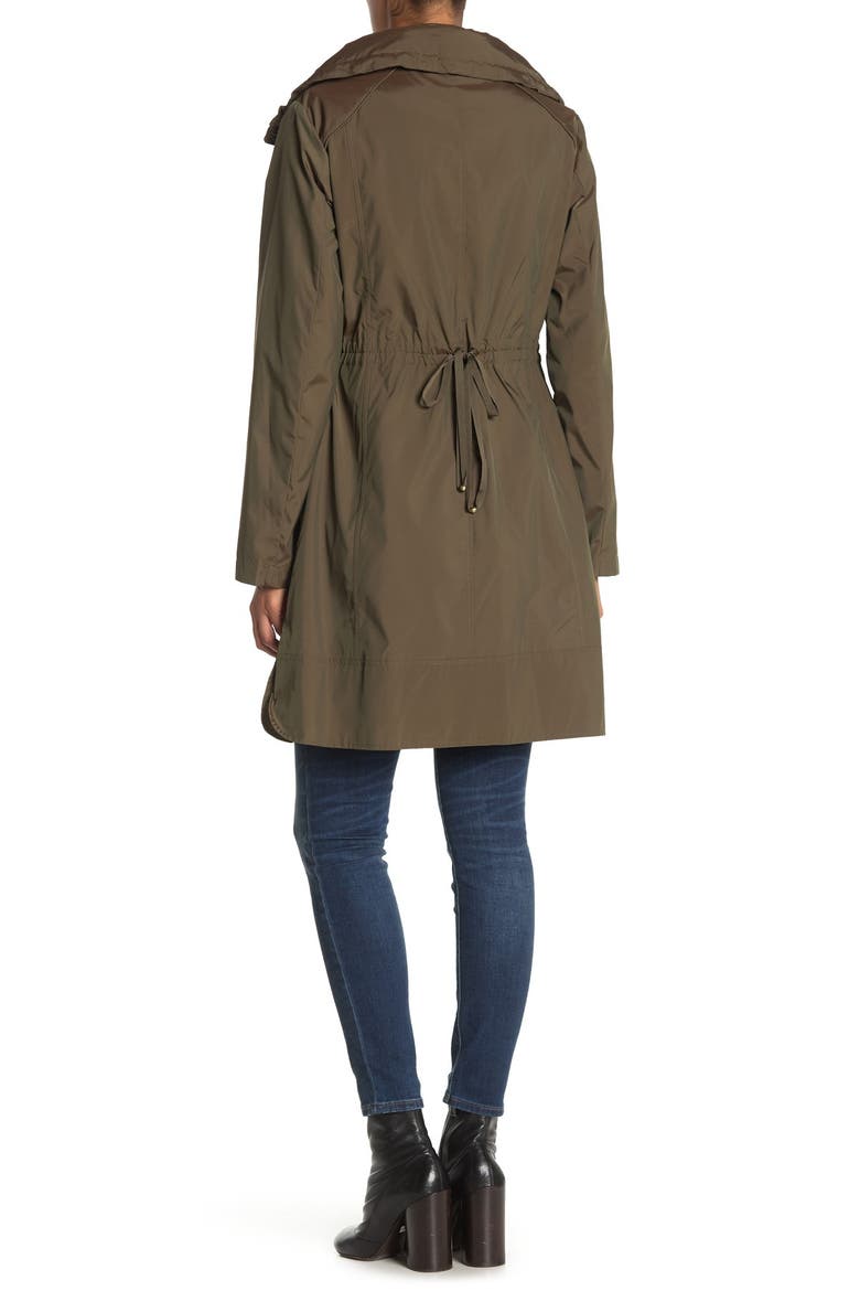 Packable Hooded Rain Jacket, Alternate, color, OLIVE
