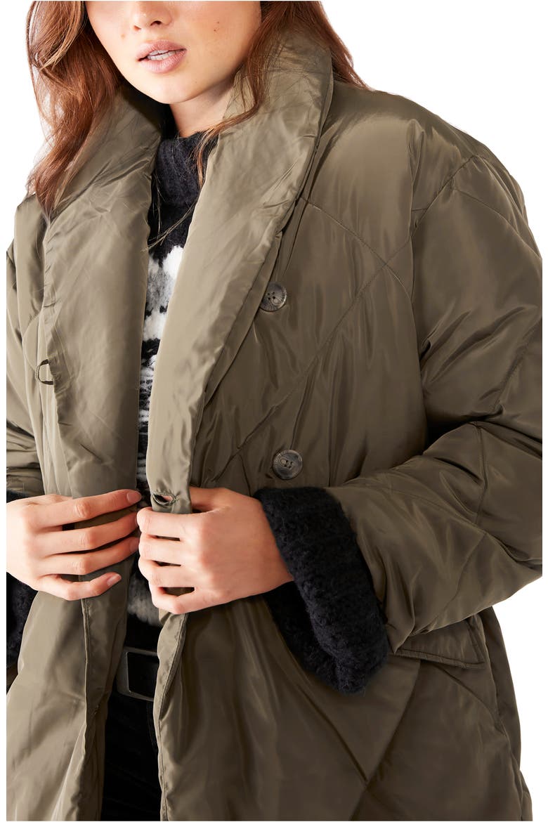 Ella Puffer Coat, Alternate, color, OLIVE