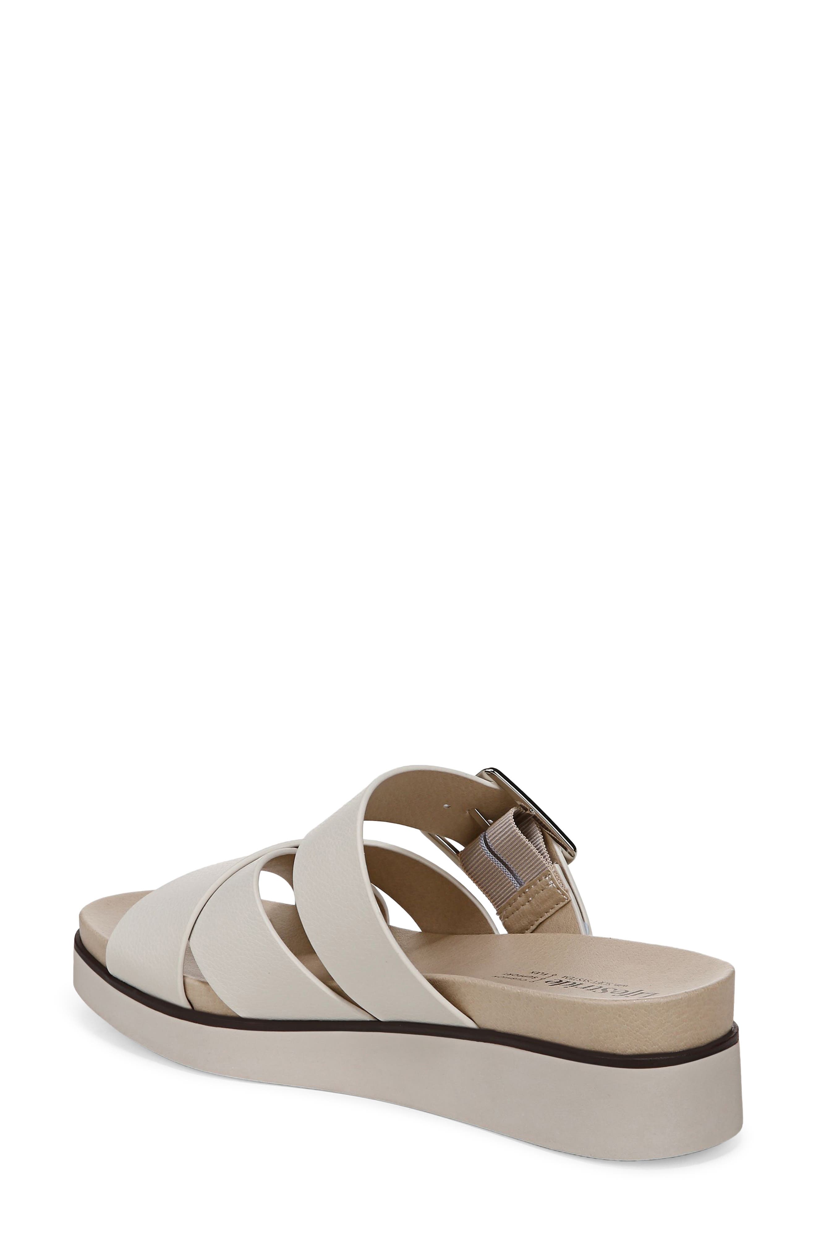 LifeStride Getaway Platform Slide Sandal, Alternate, color, Bone