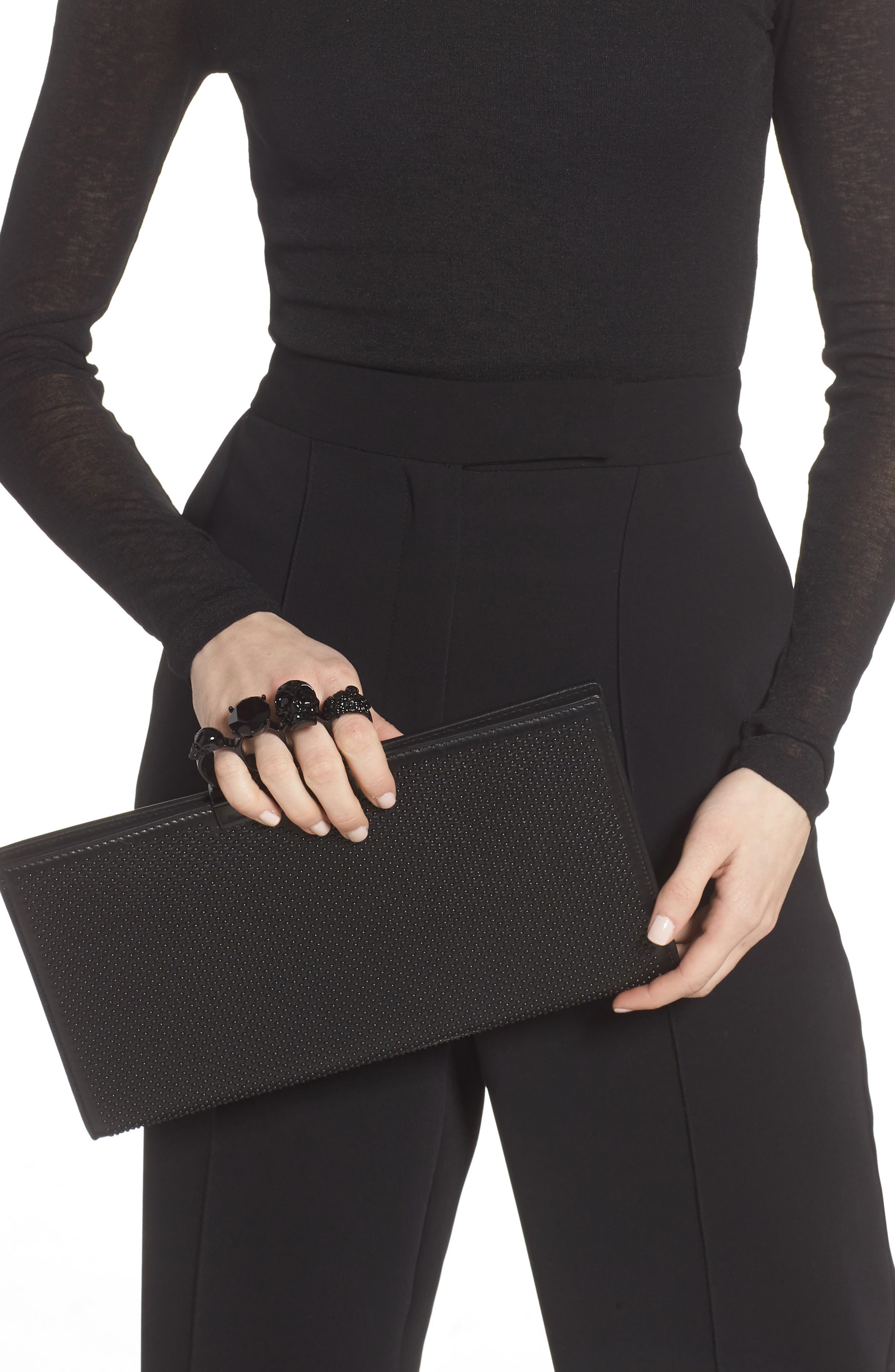 VALENTINO BY MARIO VALENTINO Alexander McQueen Four Ring Skull Clutch ...