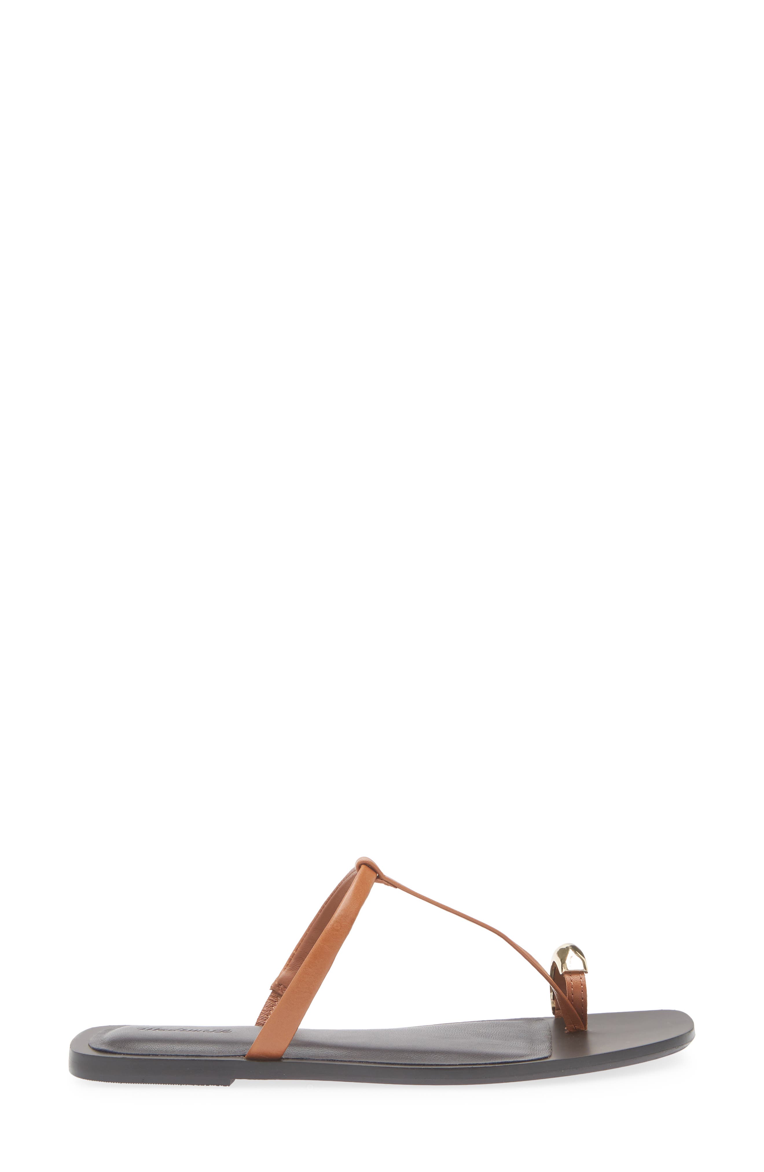 Madewell Toe Loop Sandal, Alternate, color, Burnt Sienna
