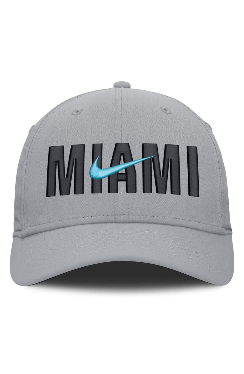 Nike Men's Nike Gray Miami Marlins Primetime Rise Dri-FIT Flex Hat, Alternate, color, Gray