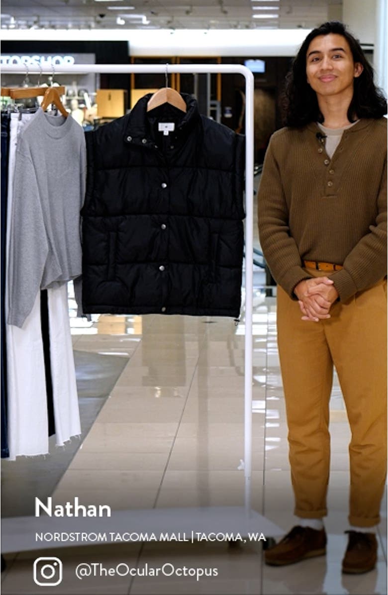 Snap Front Puffer Vest, sales video thumbnail
