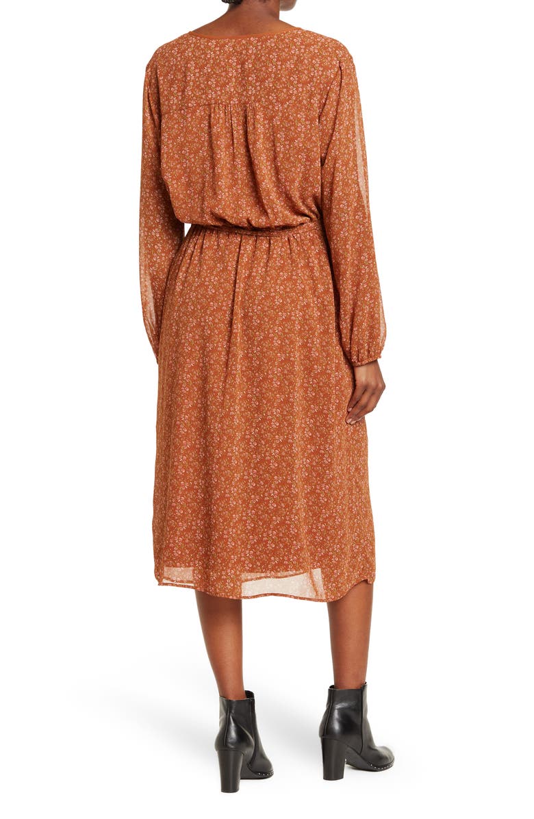 DR2 by Daniel Rainn V-Neck Long Sleeve Dress, Alternate, color, 