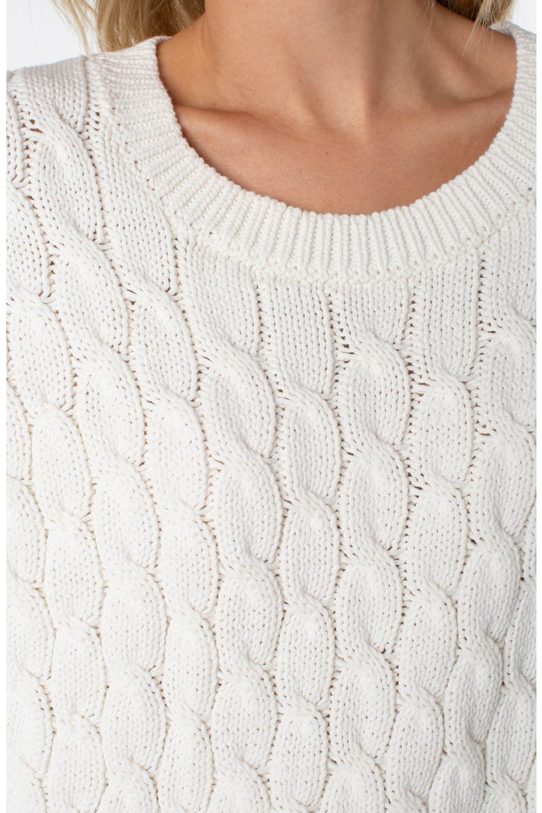 Cold Front Cable Stitch Sweater, Alternate, color, COCONT MLK