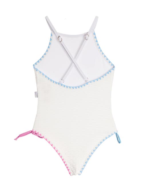 Limeapple Embroidered Trim One Piece Swimsuit