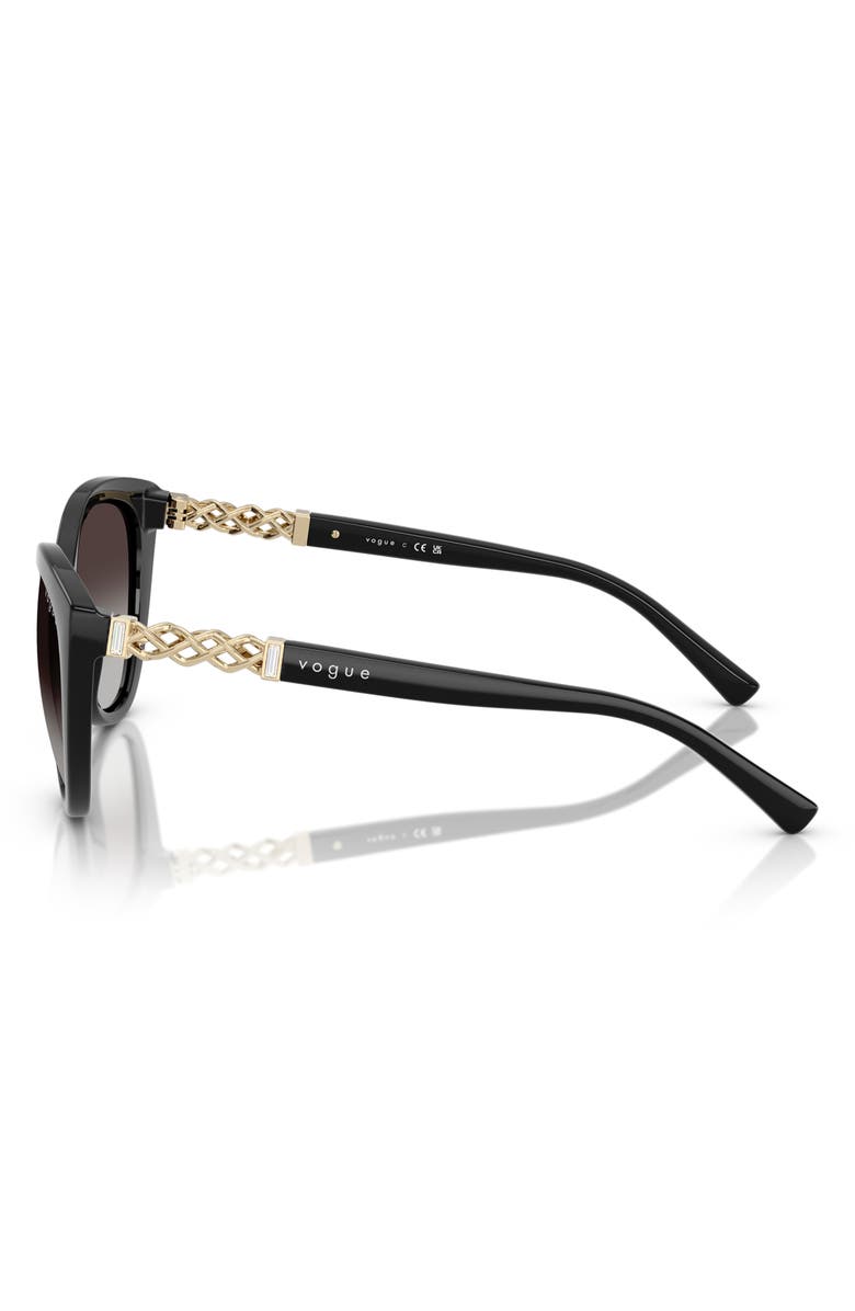 VOGUE 53mm Cat Eye Sunglasses, Alternate, color, Black