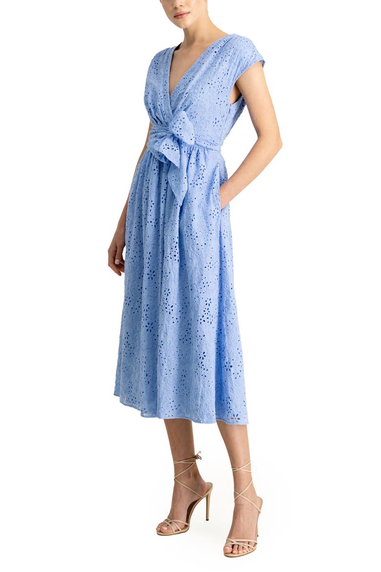 Lace Midi Dress, Alternate, color, BLUEBELL