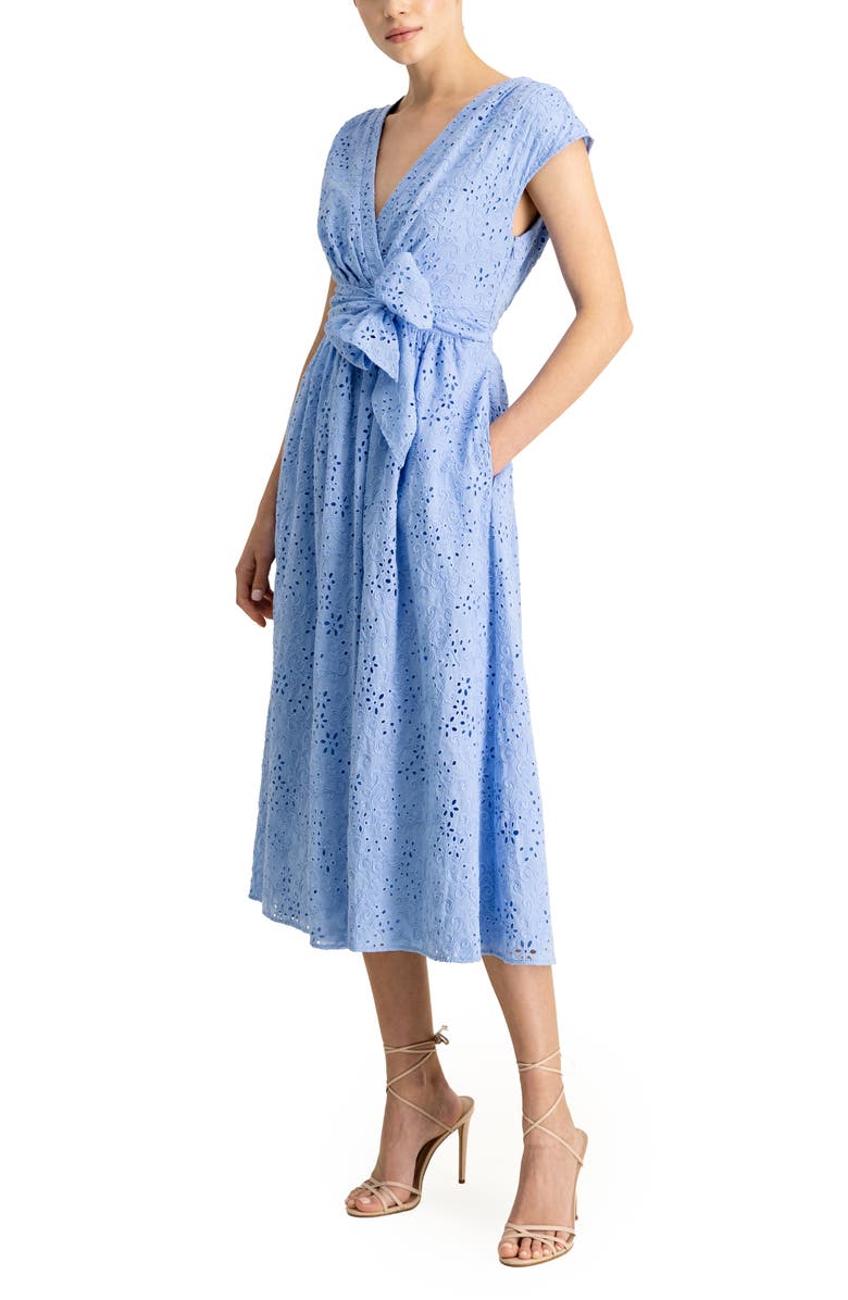 ML Monique Lhuillier Lace Midi Dress, Alternate, color, 