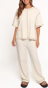 Petal & Pup Angler Short Sleeve Sweatshirt & Pants Set