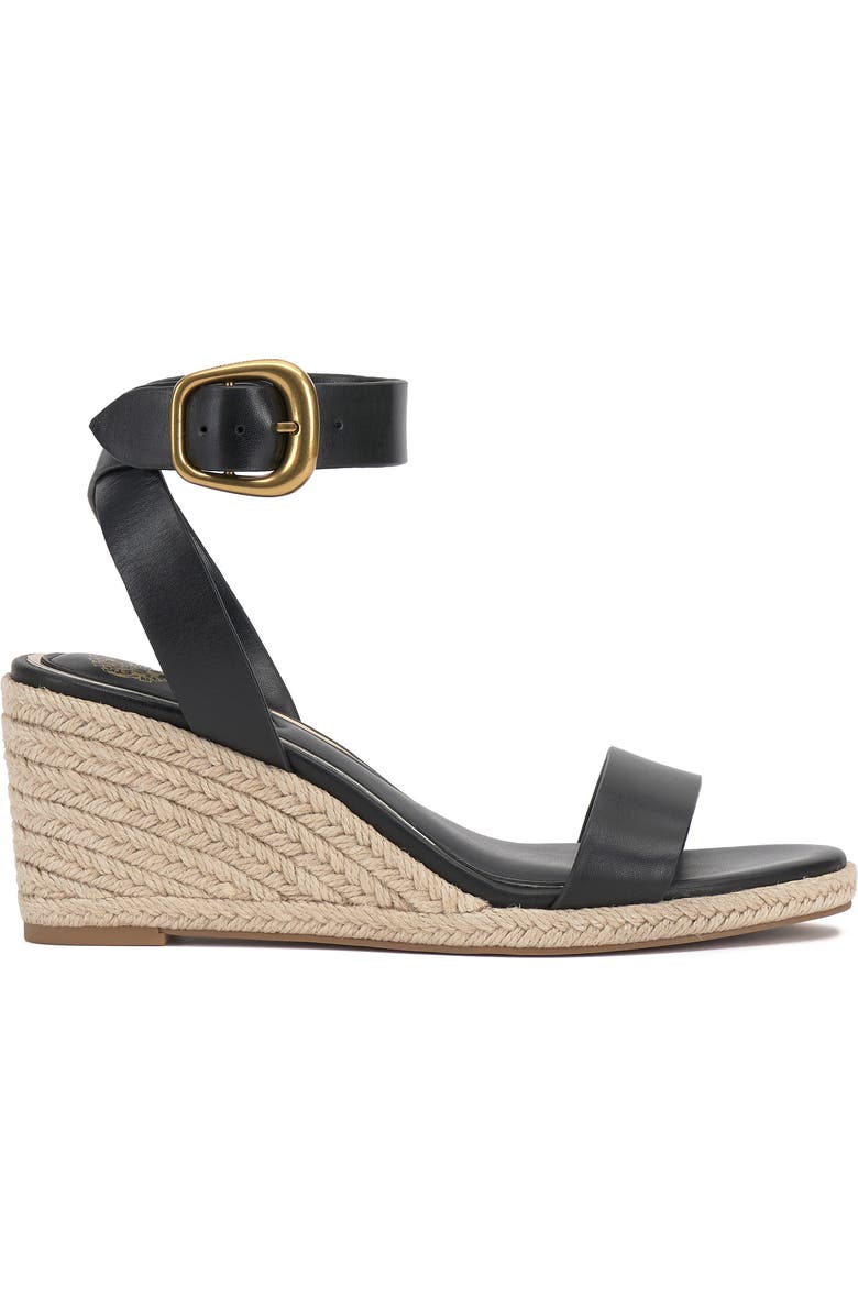 Vince Camuto Felia Wedge Sandal, Alternate, color, Black