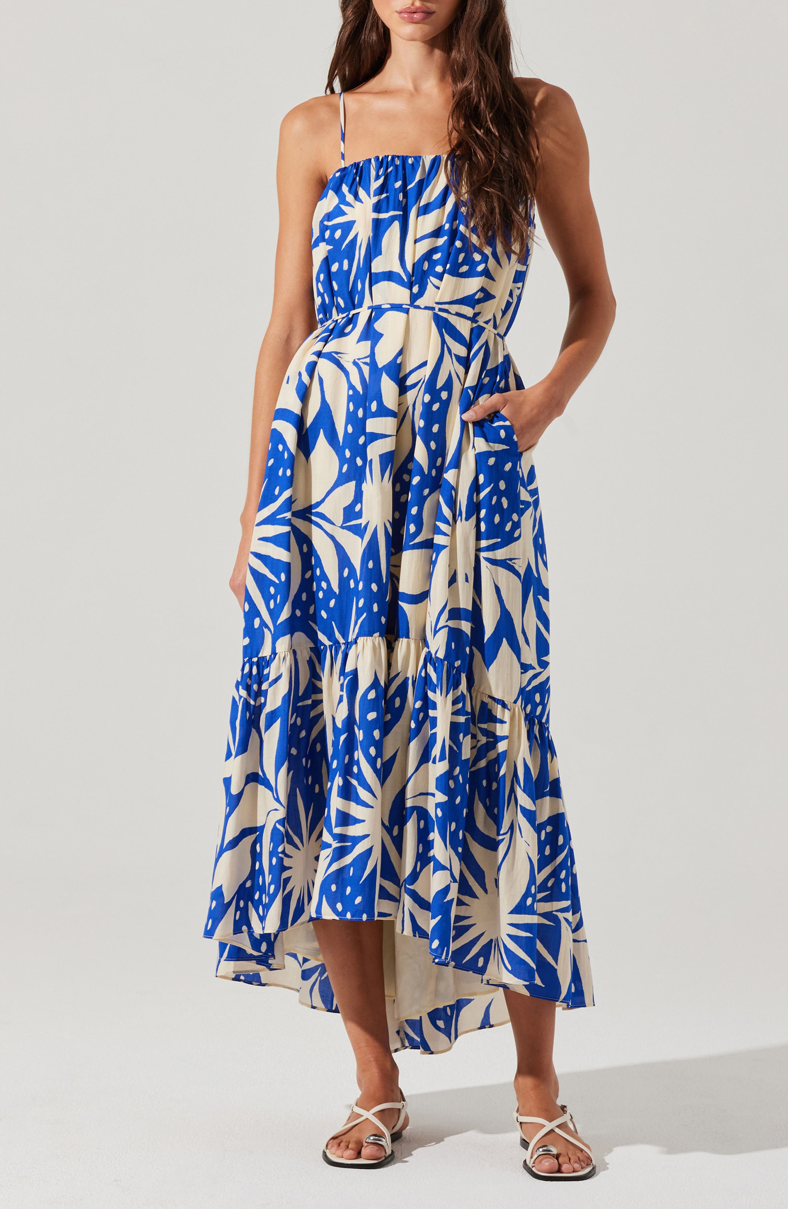 ASTR the Label Sarina Floral High-Low Dress