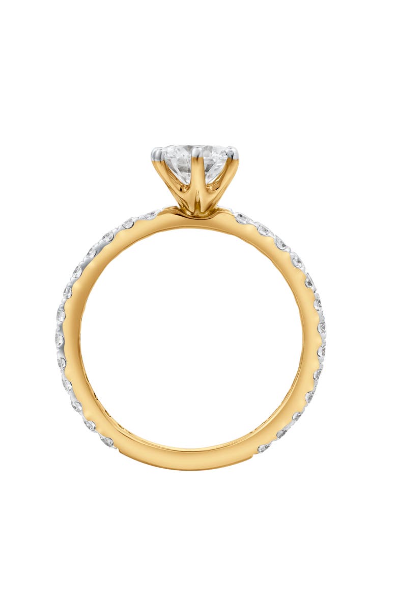 LuvMyJewelry Freya 14K Yellow Gold Round Cut Lab Grown Diamond Engagement Ring - 1.25 ctw, Alternate, color, 14K Yellow Gold
