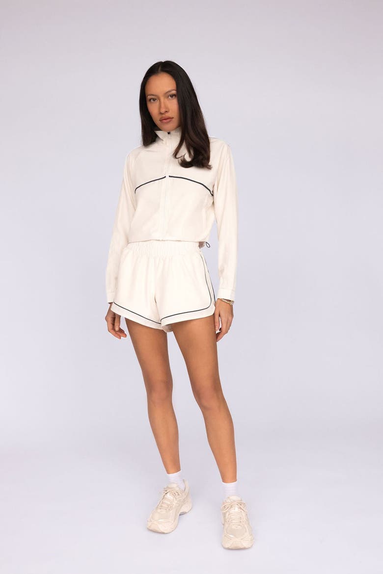 Nicole Cropped Active Jacket, Alternate, color, Ecru