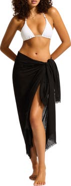 Seafolly Textured Cotton Sarong Wrap