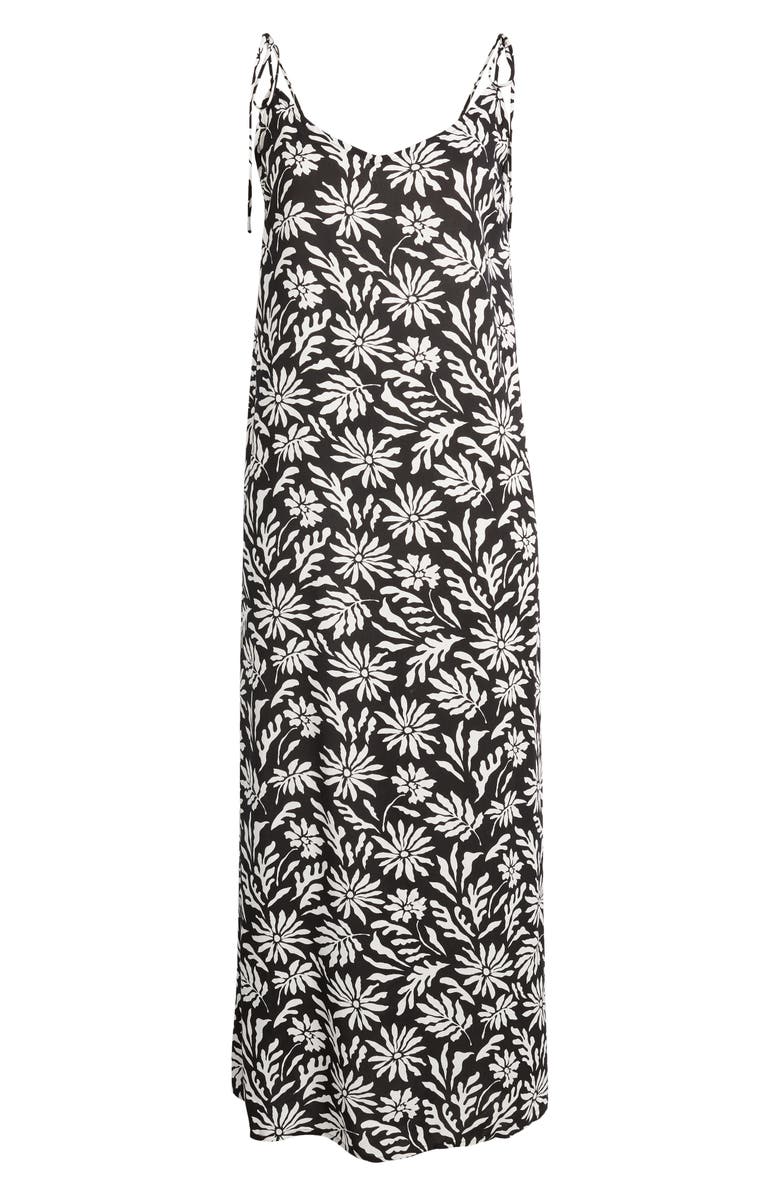 Topshop Floral Halter Cover-Up Midi Dress, Alternate, color, 