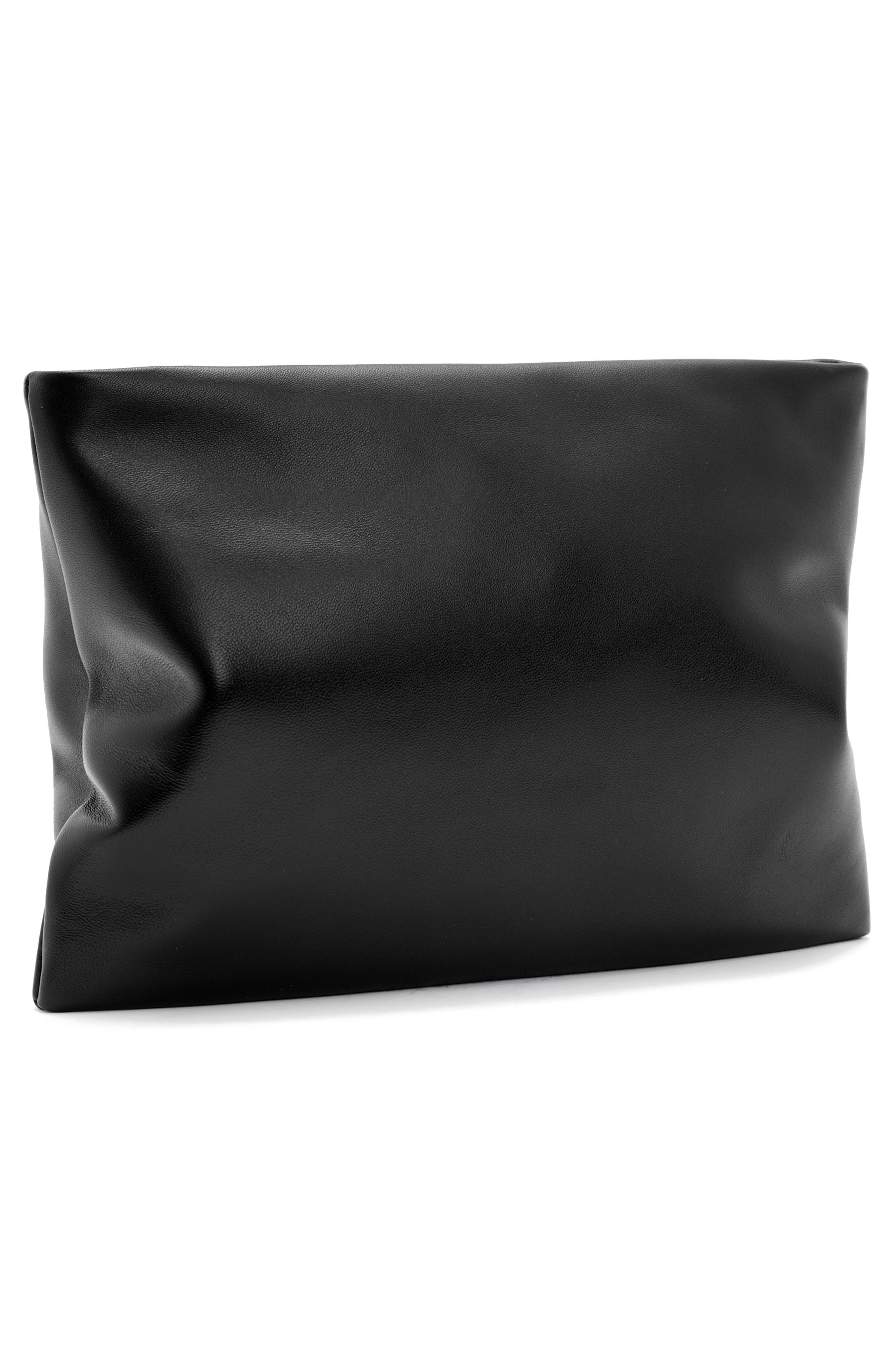 AllSaints Bettina Leather Clutch, Alternate, color, 