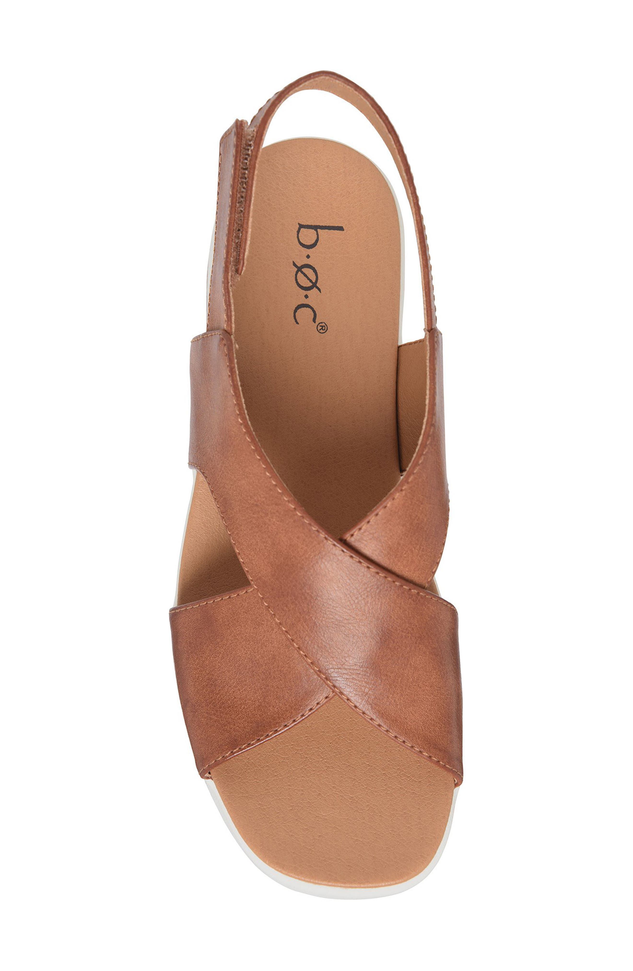 B O C BY BØRN Mattie Crisscross Slingback Sandal, Alternate, color, Dark Tan