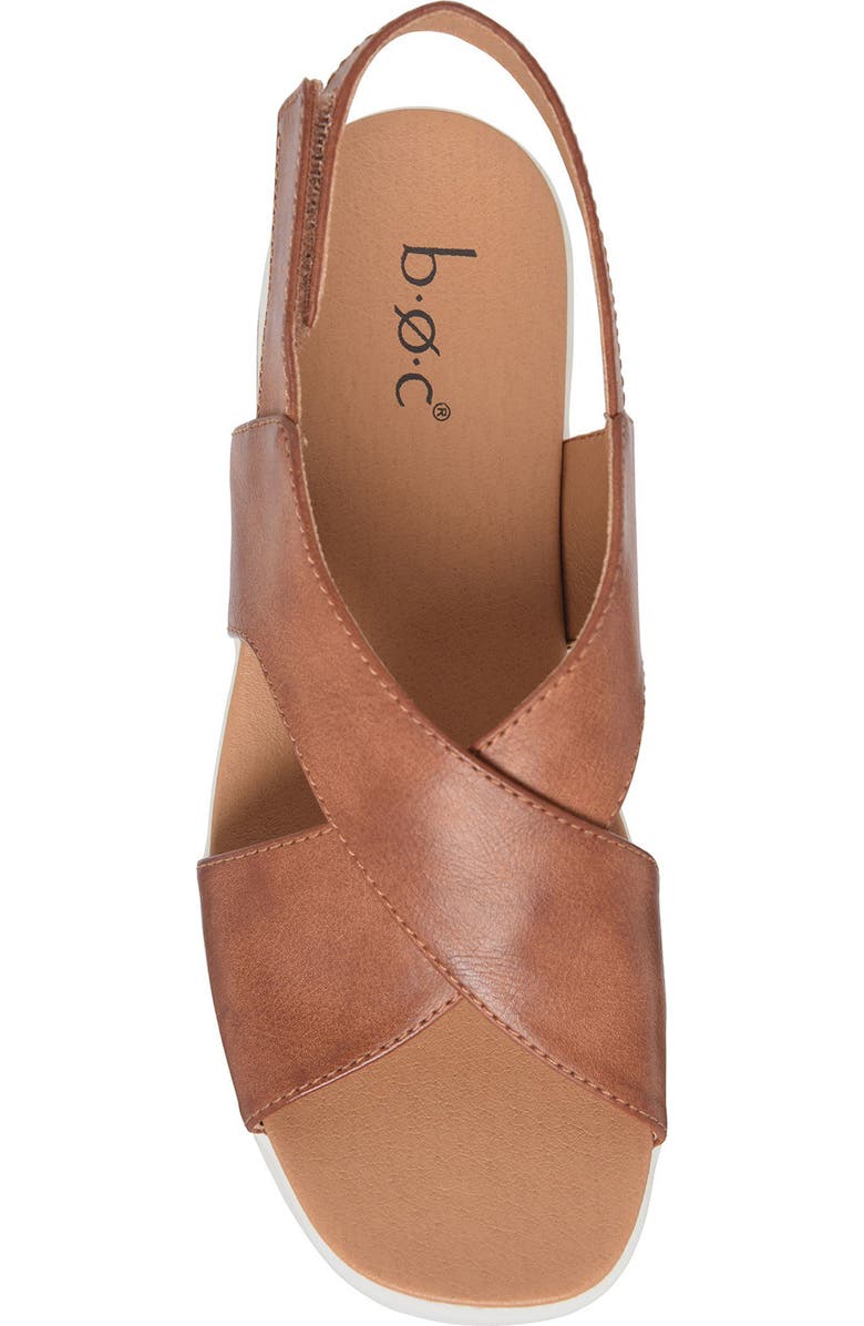B O C BY BØRN Mattie Crisscross Slingback Sandal, Alternate, color, Dark Tan
