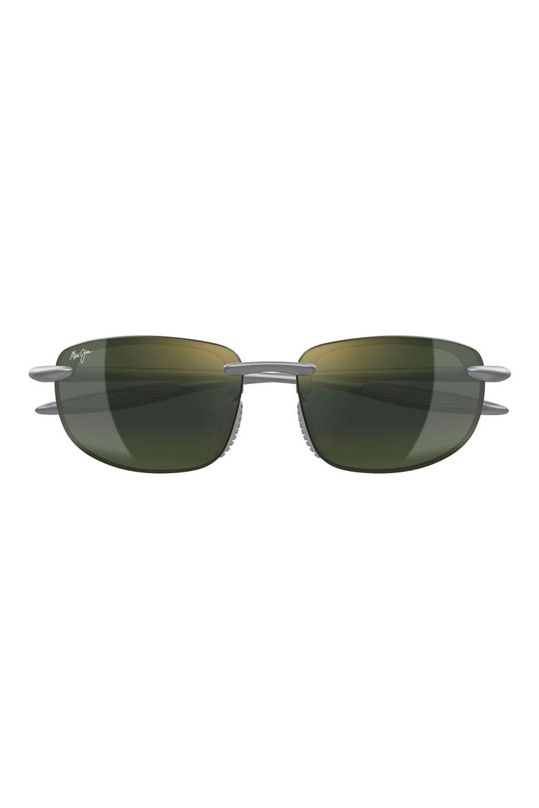 Hookipa Ultra 63mm PolarizedPlus2® Oval Sunglasses, Main, color, GREY