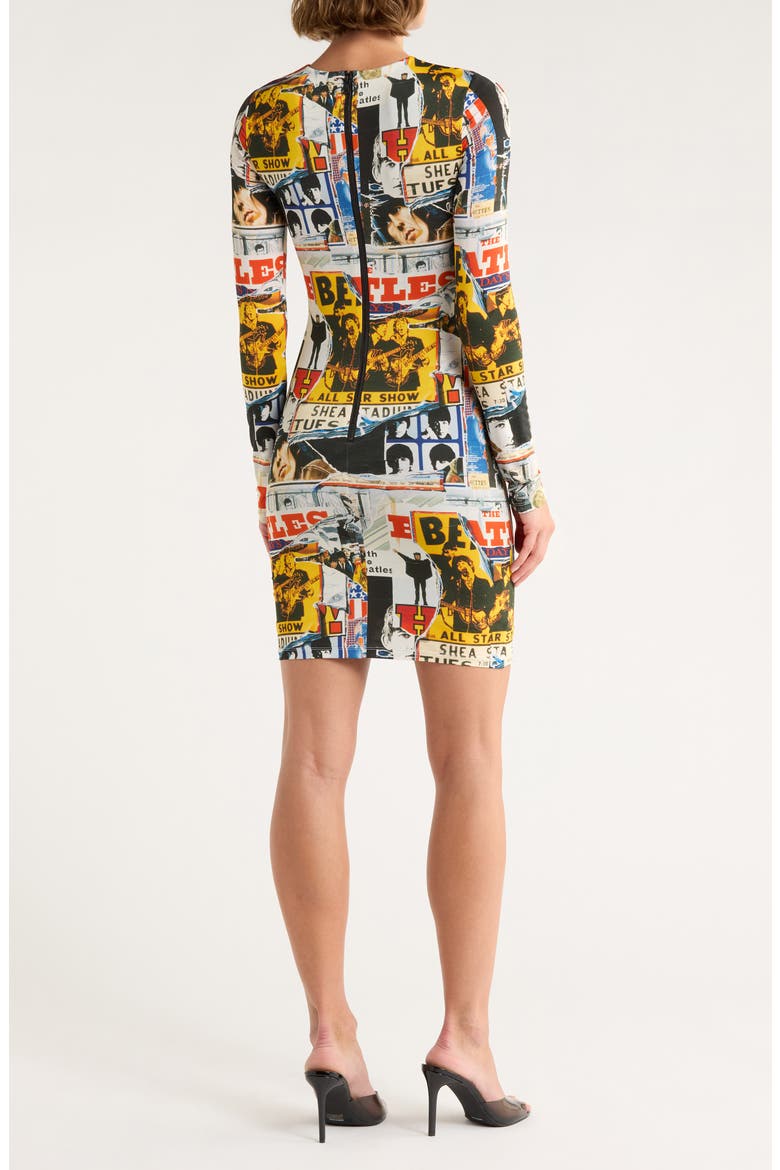 x The Beatles Delora Long Sleeve Minidress, Alternate, color, ALL STAR SHOW