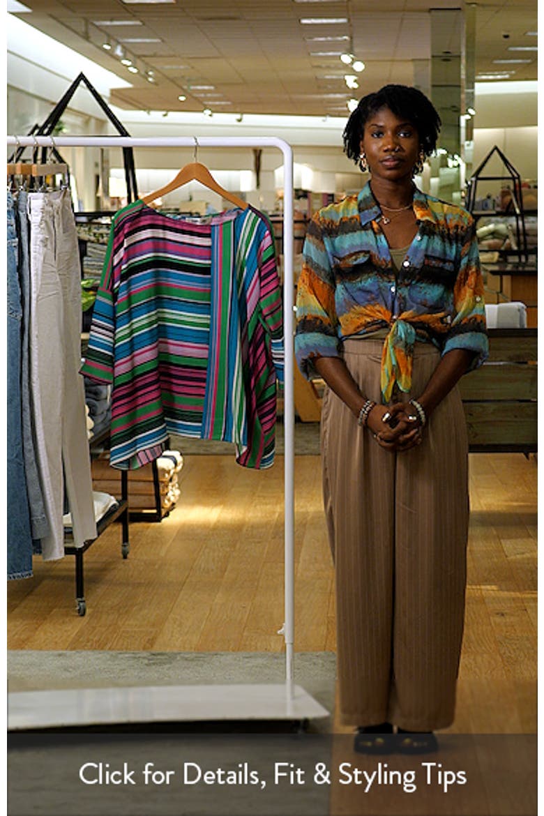 Diane Stripe Stretch Silk Top video
