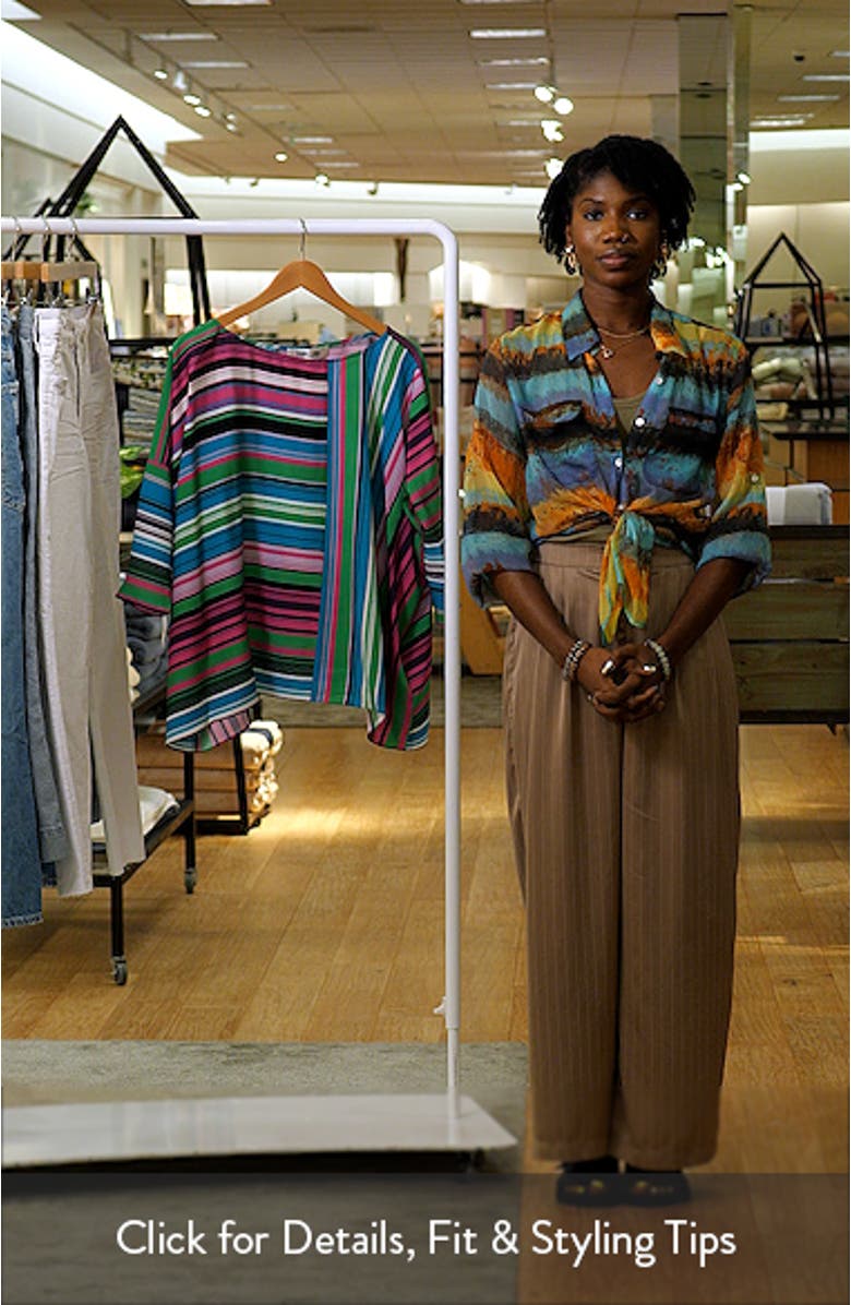 Diane Stripe Stretch Silk Top, sales video thumbnail