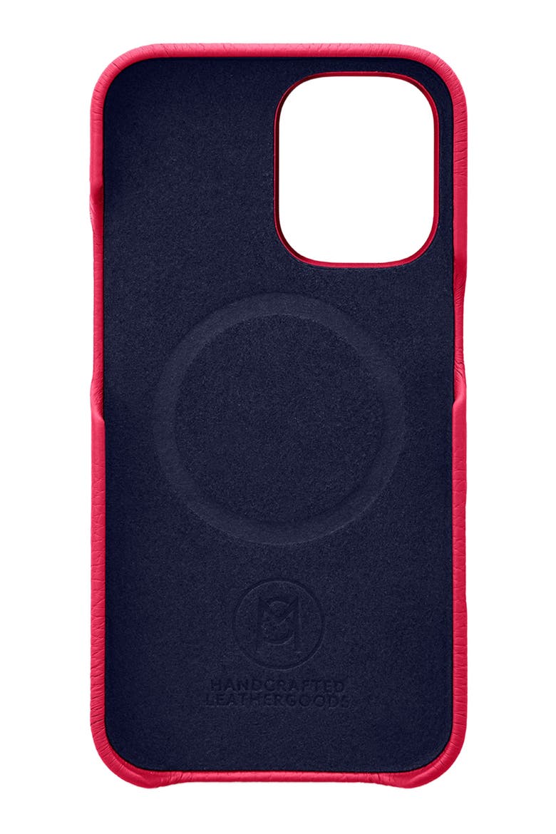 Leather Phone Case iPhone 16, Alternate, color, Shibuya Fuchsia