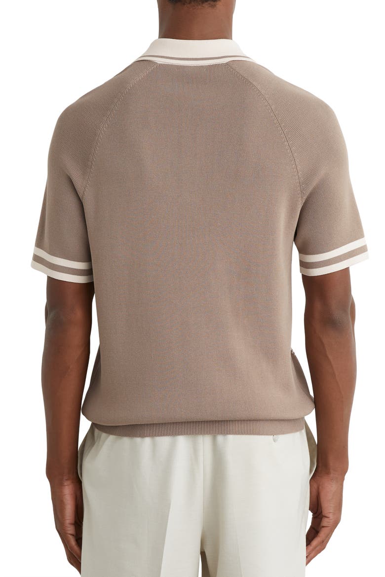 Elmers Zip Polo, Alternate, color, ECRU/ TAUPE