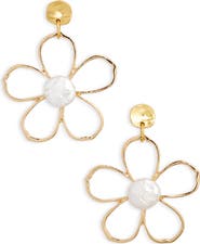 Karine Sultan Flower Drop Earrings