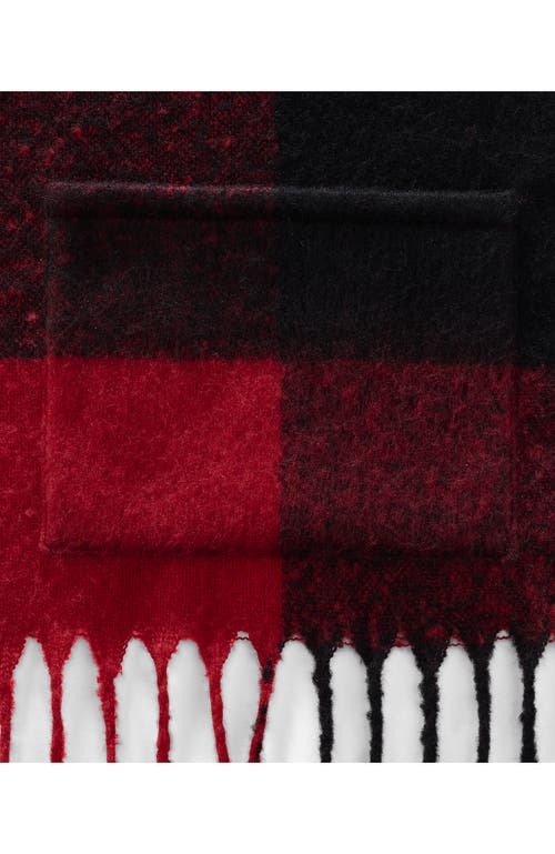 Lands' End Brushed Blanket Scarf In Red