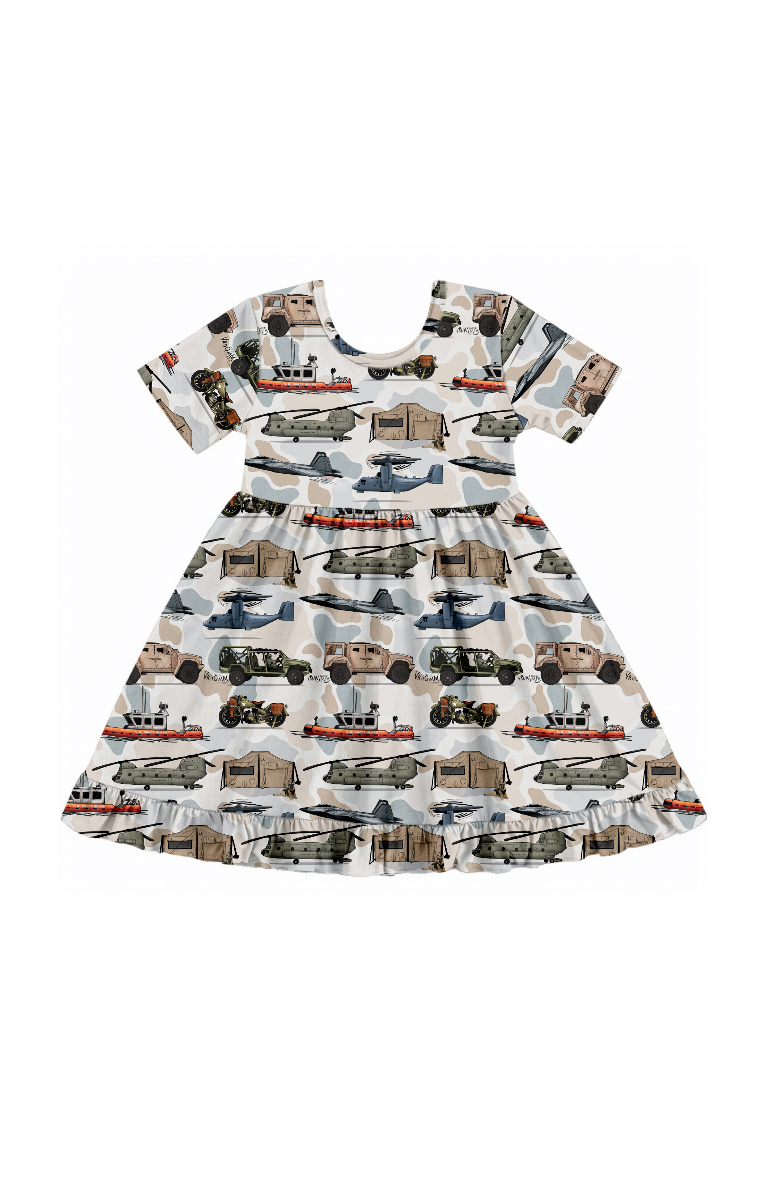 Fletch Babies'  Brave 2.0 Shortsleeve Twirl Dress In Multi