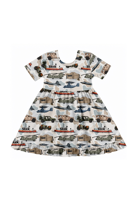 Brave 2.0 Shortsleeve Twirl Dress (Little Kid)