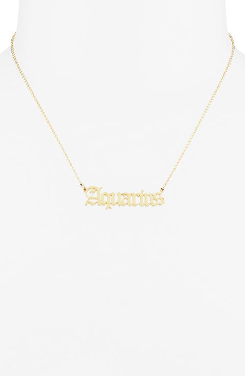 The Sis Kiss Zodiac Pendant Necklace In Gold