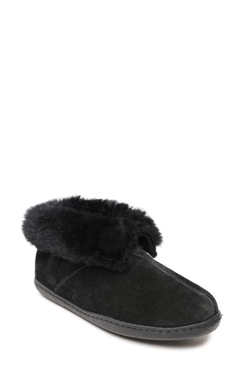 Genuine Sheepskin & Suede Slipper (Women)