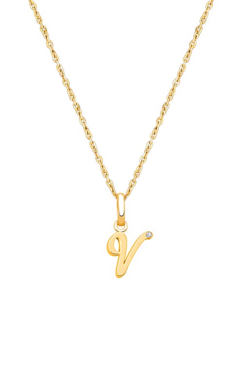 Tiny Blessings 14k Gold Diamond Initial 12-14" Necklace In Gold