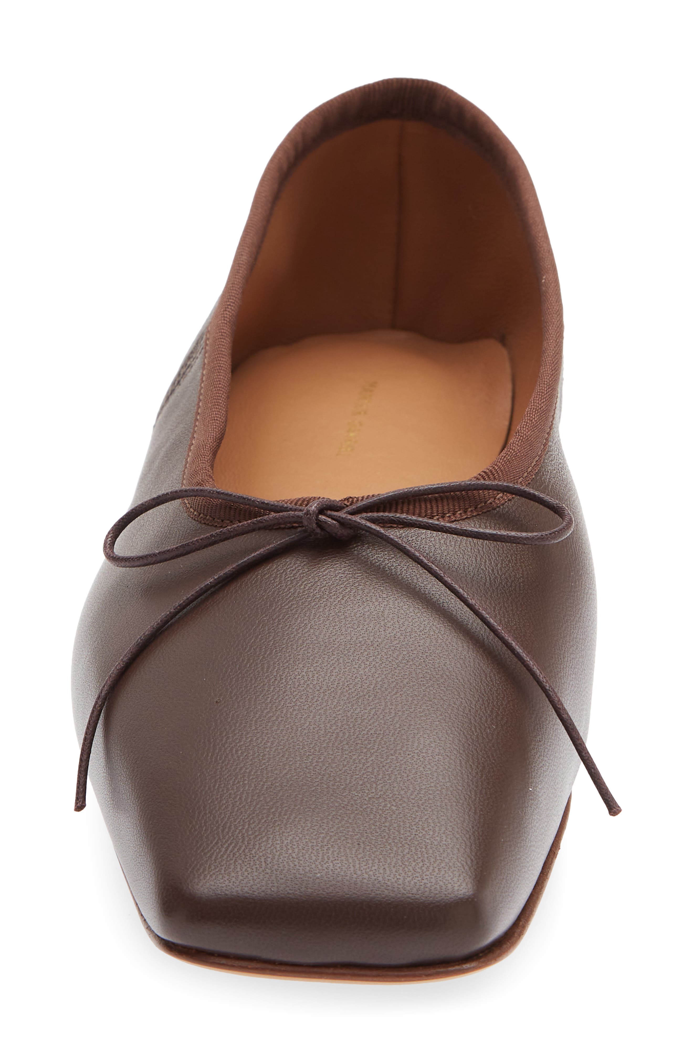 Square Toe Ballerina Flat, Alternate, color, CHOCOLATE