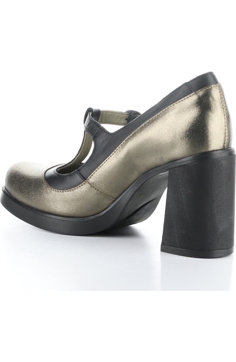 Fly London Seif T-Strap Pump, Alternate, color, 001 Dk Gold/ Black