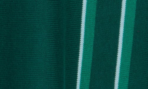 Original Penguin Vertical Stripe Cotton Knit Polo In Green