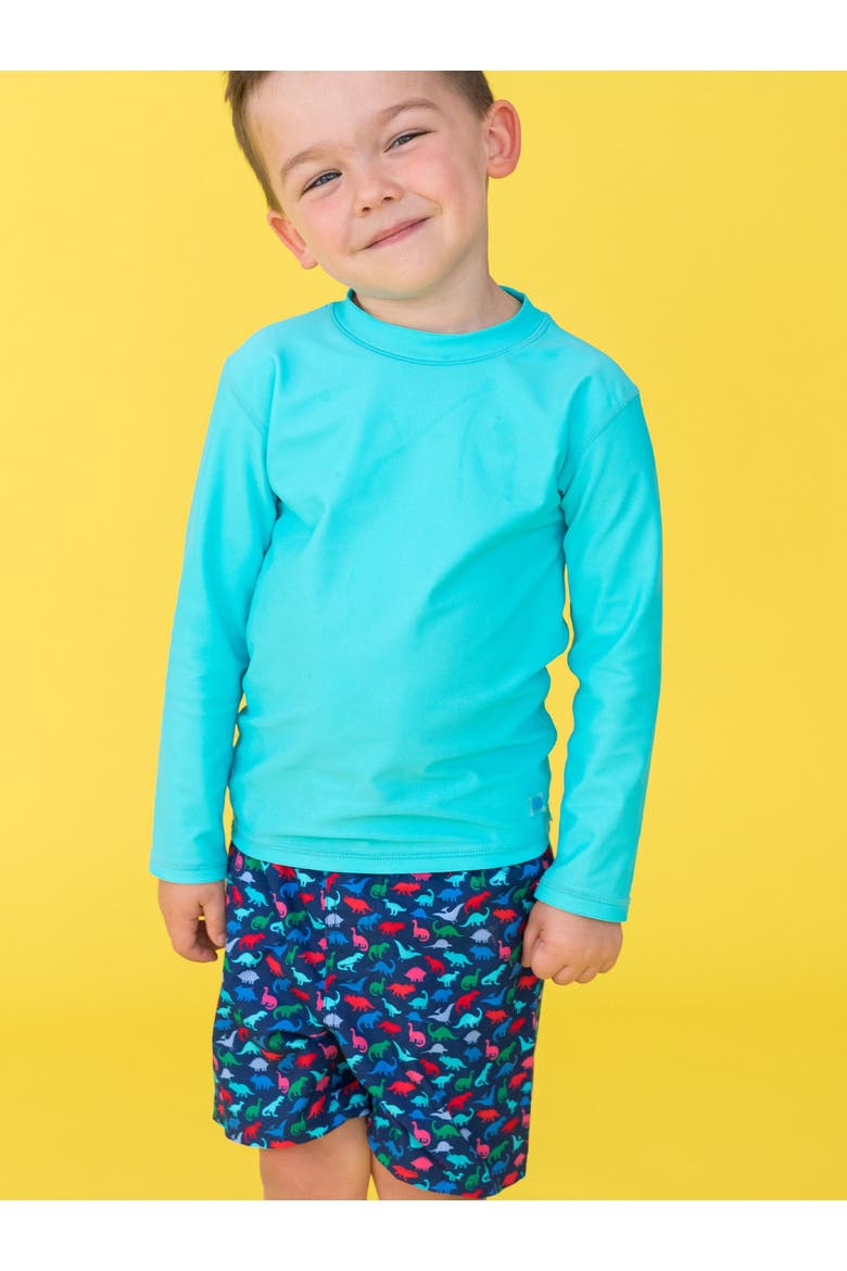Toddler Boys UPF50+ Swim Trunks, Alternate, color, Navy Dino Roar