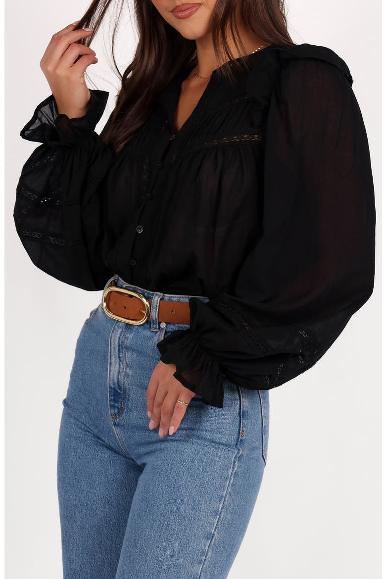 Emelia Ruffle Top, Alternate, color, BLACK