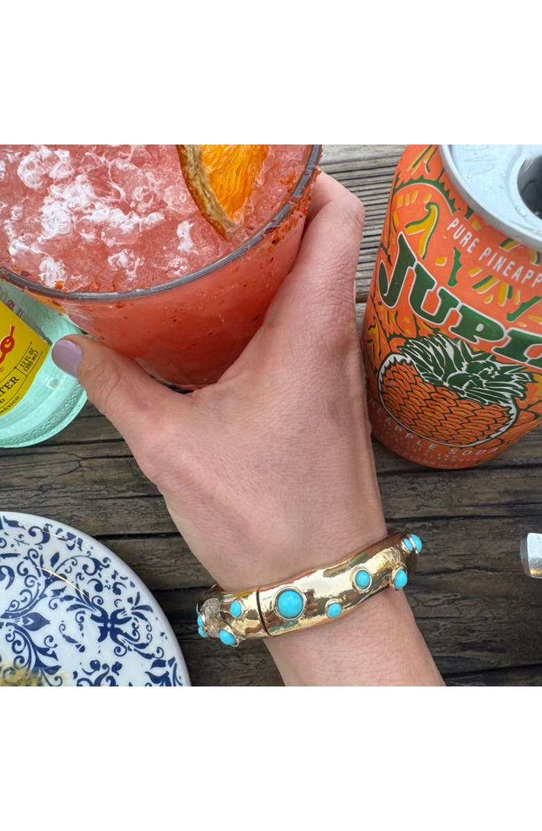 Erin McDermott Jewelry Capri Coast Turquoise and Gold Bracelet, Alternate, color, Gold