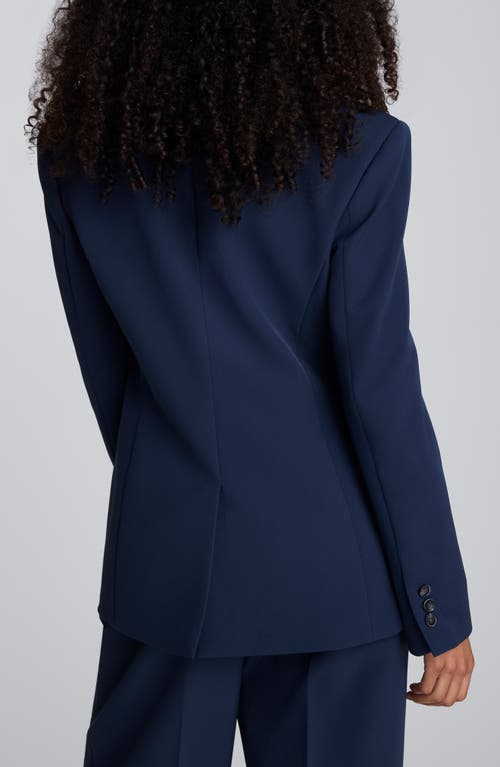 Kenneth Cole Slim Fit Luxe Twill One-button Blazer In Blue