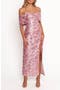 Lilia Off the Shoulder Floral Jacquard Maxi Dress